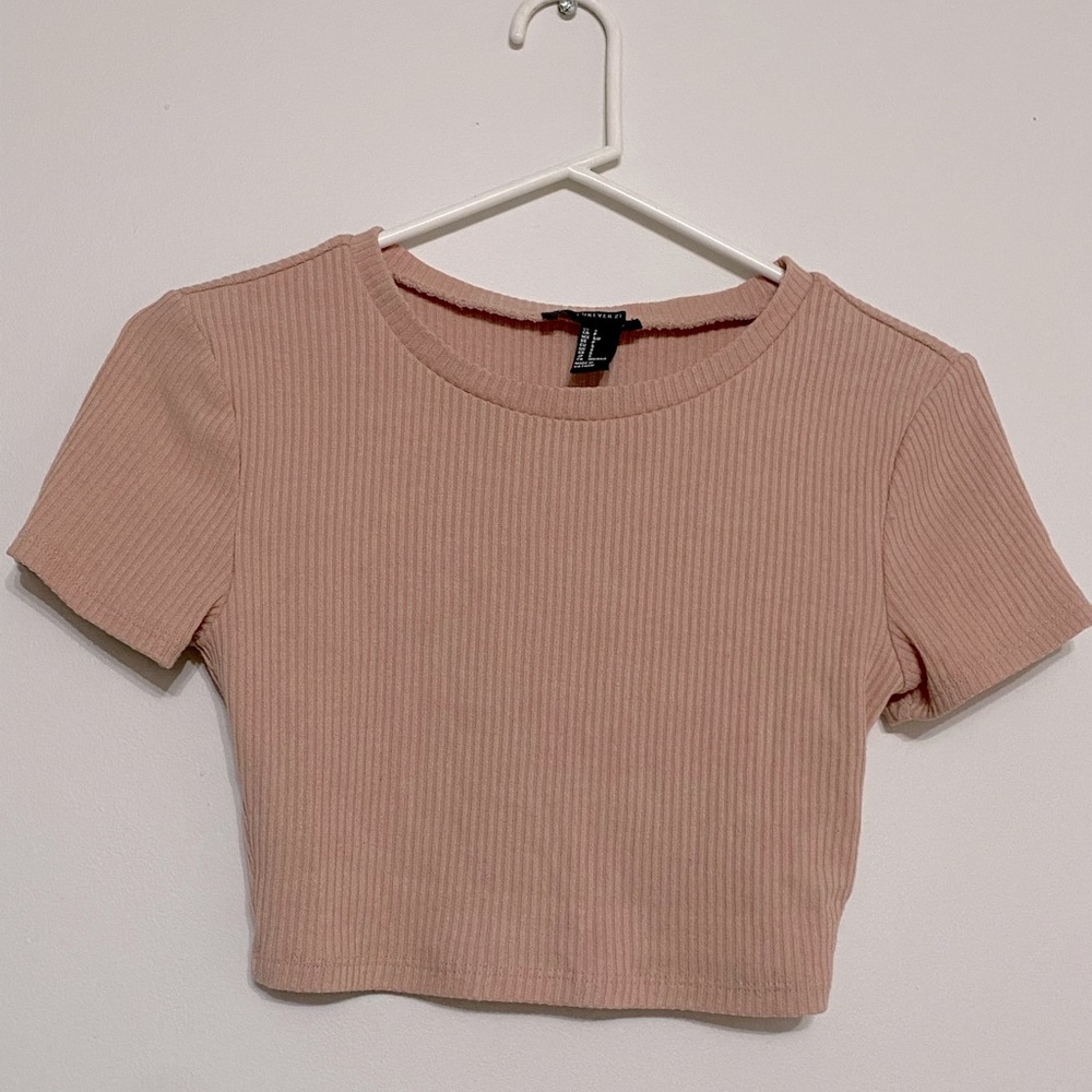 cropped t shirt light pink